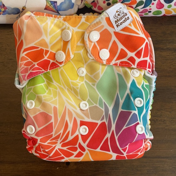 Mama Koala Rainbow Watercolor Pocket Diapers - Picture 2 of 9